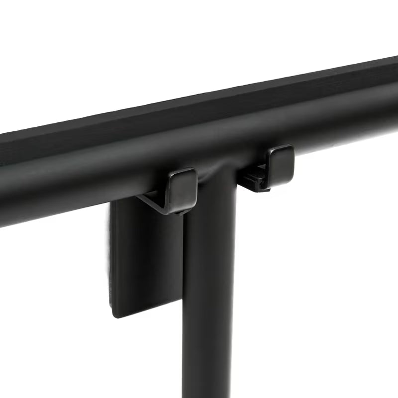 Černý háček SAT s minimalistickým designem pro montáž bez vrtání pomocí 3M pásky