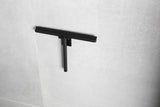 Černý háček SAT s minimalistickým designem pro montáž bez vrtání pomocí 3M pásky