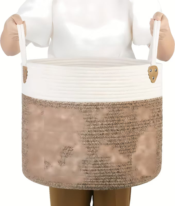 Hnědý koš na prádlo SAT vhodný i na hračky a další předměty