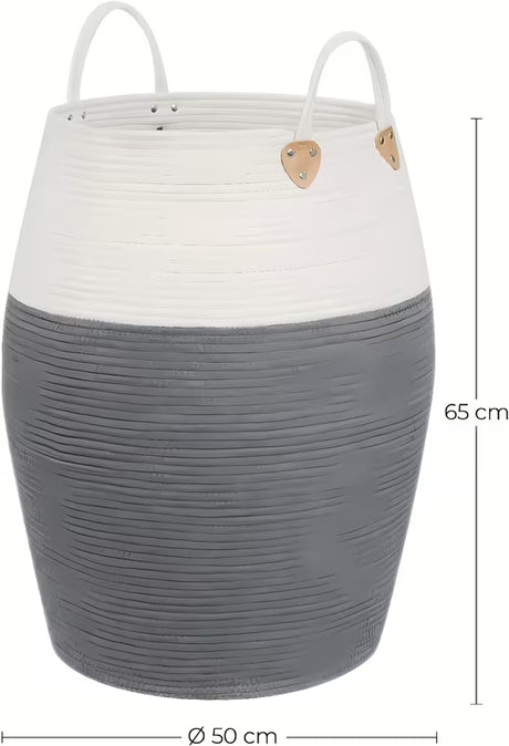 Šedý koš na prádlo SAT vhodný i na hračky a další drobnosti.