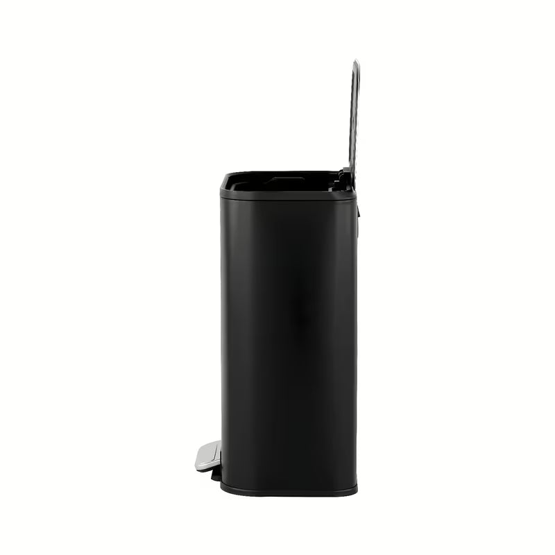 Černý matný odpadkový koš SAT z kovu s tichým zavíráním SoftClose a vyjímatelnou vložkou