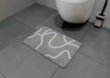 Šedá WC předložka SAT Feel z rychleschnoucího polyesteru