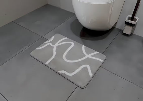 Šedá WC předložka SAT Feel z rychleschnoucího polyesteru