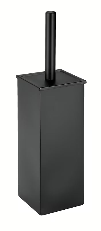 Volně stojící černá WC štětka SAT s minimalistickým designem a silikonovým kartáčem