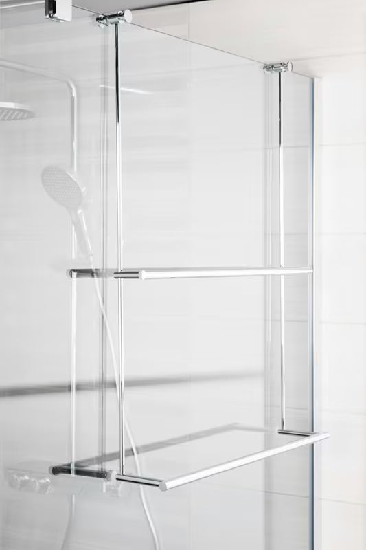 Chromový závěsný držák ručníků SAT Chrome pro Walk-in a skleněné sprchové zástěny