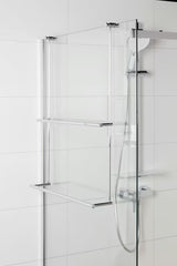 Chromový závěsný držák ručníků SAT Chrome pro Walk-in a skleněné sprchové zástěny