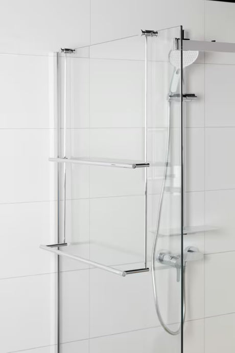 Chromový závěsný držák ručníků SAT Chrome pro Walk-in a skleněné sprchové zástěny