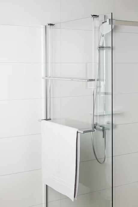 Chromový závěsný držák ručníků SAT Chrome pro Walk-in a skleněné sprchové zástěny