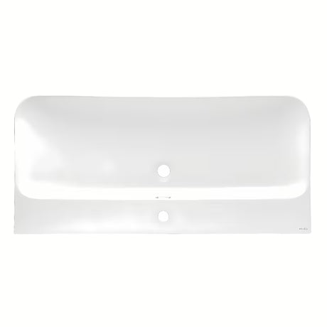 Nábytkové keramické umyvadlo SAT Fusion 100,6x46,3 cm v bílé matné barvě s otvorem pro baterii uprostřed.