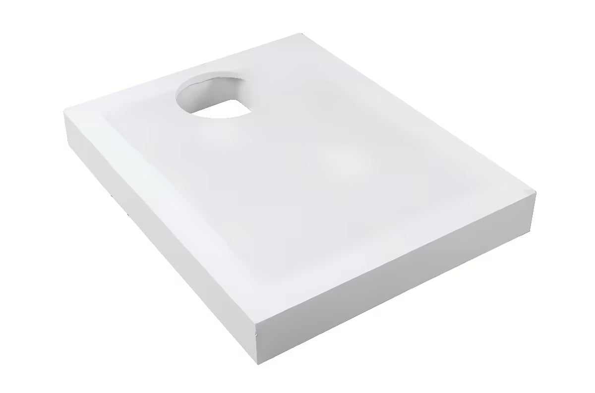 Bílý polystyrenový nosič SAT pro sprchovou vaničku z odolného HDPS pro rychlou montáž bez obezdívání.