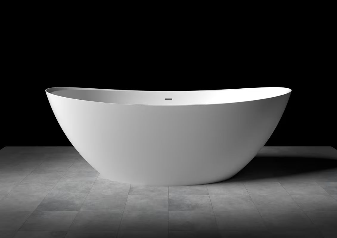 Volně stojící vana SAT z litého mramoru pro levou i pravou orientaci, 167x81,8 cm