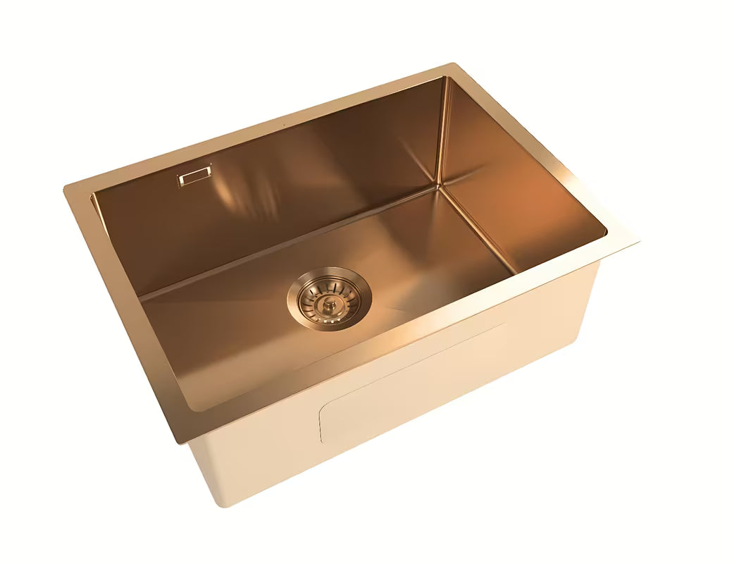 Nerezový kuchyňský jednodřez SAT Aurum rose gold pro spodní montáž pod pracovní desku
