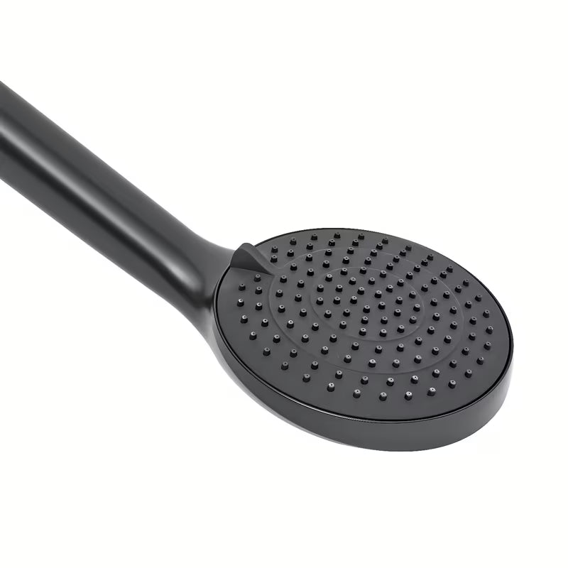 Sprchový set SAT v černé matné barvě s ruční sprchou a sprchovou tyčí