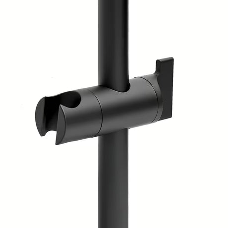 Sprchová tyč SAT v matně černém provedení s kulatým designem pro moderní sprchový kout.