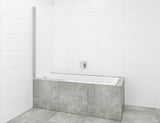 Vanová zástěna SAT Chrome 150x70 cm s otočným panelem a chromovým profilem