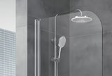 Vanová zástěna SAT Chrome s chromovým profilem, otočným panelem a sklem s úpravou EasyClean, výška 150 cm.