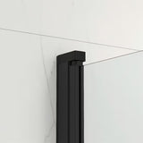 Vanová zástěna SAT 150x80 cm s čirým sklem a černým matným profilem