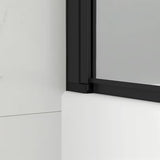 Vanová zástěna SAT 150x80 cm s čirým sklem a černým matným profilem