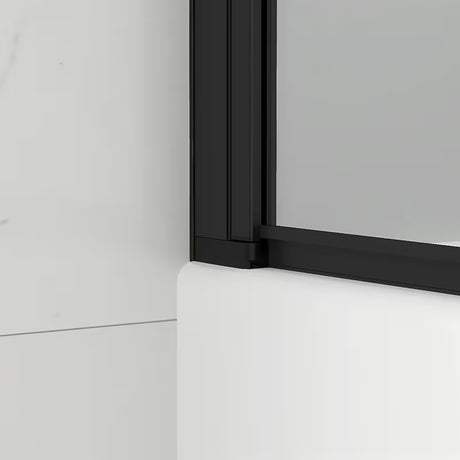 Vanová zástěna SAT 150x80 cm s čirým sklem a černým matným profilem