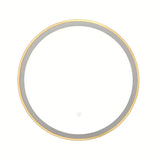 Kulaté LED zrcadlo SAT v zlaté barvě o průměru 60 cm se senzorem a krytím IP44.