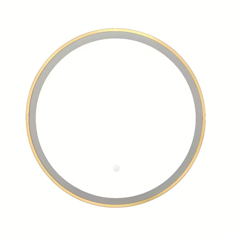 Kulaté LED zrcadlo SAT v zlaté barvě o průměru 60 cm se senzorem a krytím IP44.