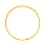 Kulaté LED zrcadlo SAT v zlaté barvě o průměru 60 cm se senzorem a krytím IP44.
