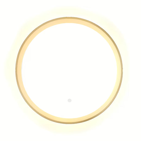 Kulaté LED zrcadlo SAT v zlaté barvě o průměru 60 cm se senzorem a krytím IP44.