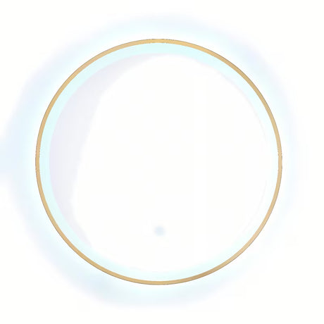 Kulaté LED zrcadlo SAT v zlaté barvě o průměru 60 cm se senzorem a krytím IP44.