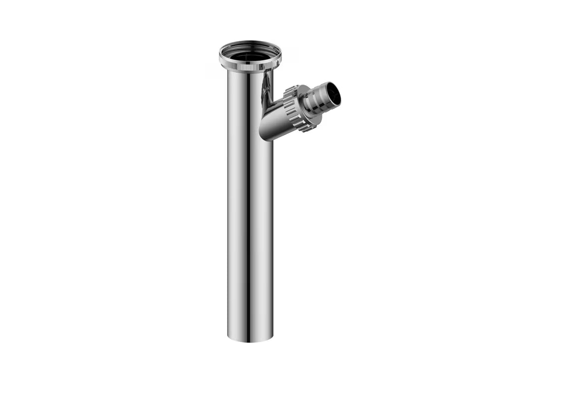 Chromový díl sifonu s odbočkou 19 mm a zakončením maticí 5/4"