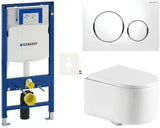 Závěsný WC set SAT Tornado s vírovým splachováním a modulem Geberit Duofix s ovládacím tlačítkem Sigma