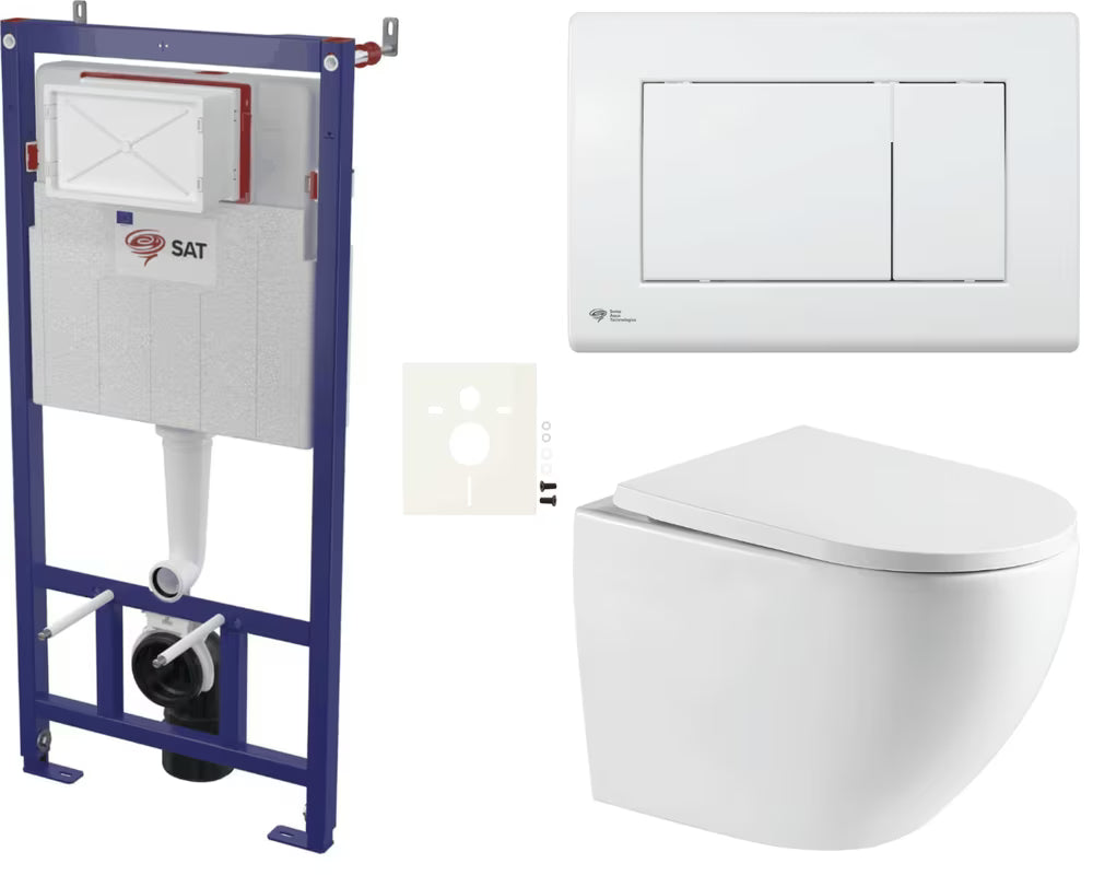 Závěsný WC set SAT Fusion pro instalaci do lehkých stěn a předstěnových systémů