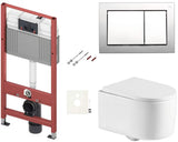 Závěsný WC set SAT pro lehké stěny s modulem, nádržkou TECEbase, ovládacím tlačítkem a sedátkem SoftClose.