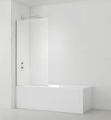 Pevná vanová zástěna SAT Chrome 150x80 cm s chromovým profilem a sklem s úpravou EasyClean.