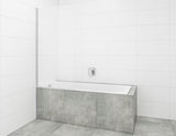 Pevná vanová zástěna SAT Chrome 150x80 cm s chromovým profilem a sklem s úpravou EasyClean.
