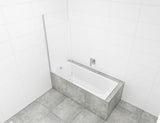 Pevná vanová zástěna SAT Chrome 150x80 cm s chromovým profilem a sklem s úpravou EasyClean.