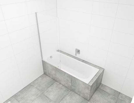 Pevná vanová zástěna SAT Chrome 150x80 cm s chromovým profilem a sklem s úpravou EasyClean.