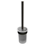 Nástěnná WC štětka SAT Simply R v provedení PVD Gun Metal s nádobkou z mléčného skla.