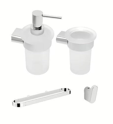 Sada koupelnových doplňků SAT Simply R s PVD povrchem v moderním designu