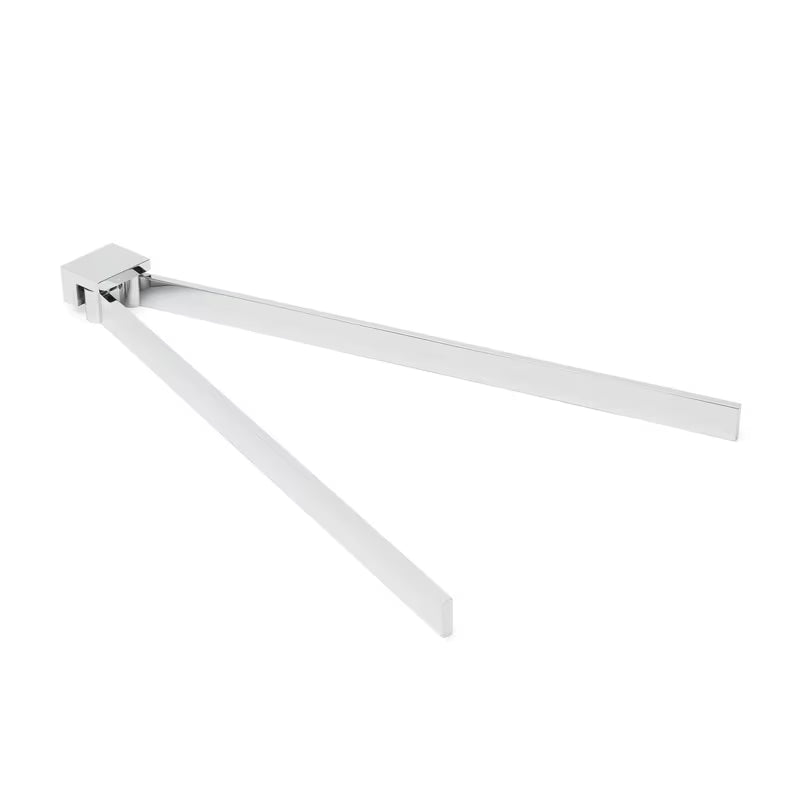 Chromový držák ručníků SAT Simply S s hranatým designem pro moderní koupelnu
