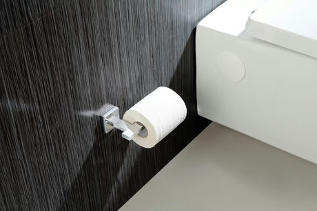 Nástěnný držák toaletního papíru SAT Simply S v provedení chrom lesk s hranatým designem
