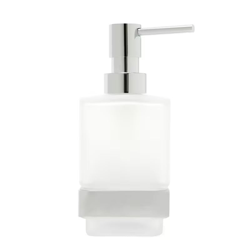 Nástěnný dávkovač mýdla SAT Simply S v chromovém provedení s mléčným sklem