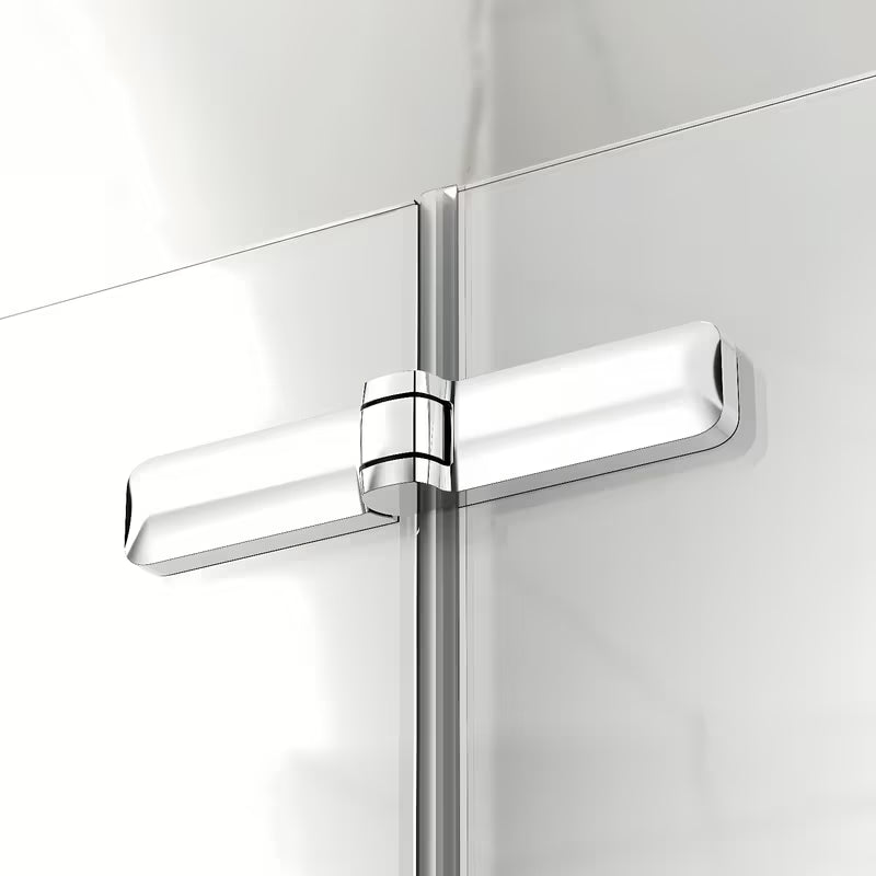 Skládací sprchové dveře do niky 100 cm v lesklém chromu s čirým bezpečnostním sklem a úpravou EasyClean.