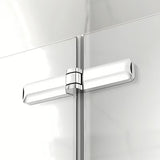 Čtvercový sprchový kout SAT Sk 80x80 cm v lesklém chromu s čirým sklem a zalamovacími dveřmi