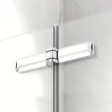 Obdélníkový sprchový kout SAT Sk 100x80 cm v lesklém chromu s čirým sklem a zalamovacími dveřmi