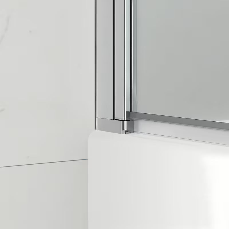 Dvoudílná zalamovací vanová zástěna SAT Sk 150x105 cm s čirým sklem a chromovými profily