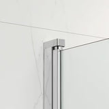 Dvoudílná zalamovací vanová zástěna SAT Sk 150x105 cm s čirým sklem a chromovými profily