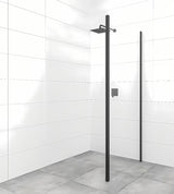 SAT Tex BB boční zástěna ke sprchovým dveřím 100 cm v černém provedení s čirým sklem
