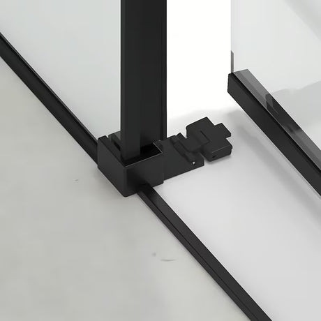 Obdélníkový sprchový kout SAT Tex BB 100x80 cm s černými profily a čirým sklem