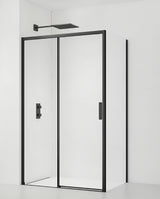 Obdélníkový sprchový kout SAT Tex BB 110x80 cm s čirým sklem a černými matnými profily