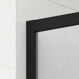 Obdélníkový sprchový kout SAT Tex BB 110x80 cm s čirým sklem a černými matnými profily